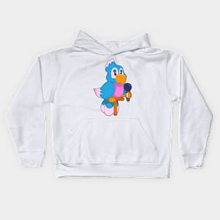 Parrot Singer Microphone Kids Hoodie